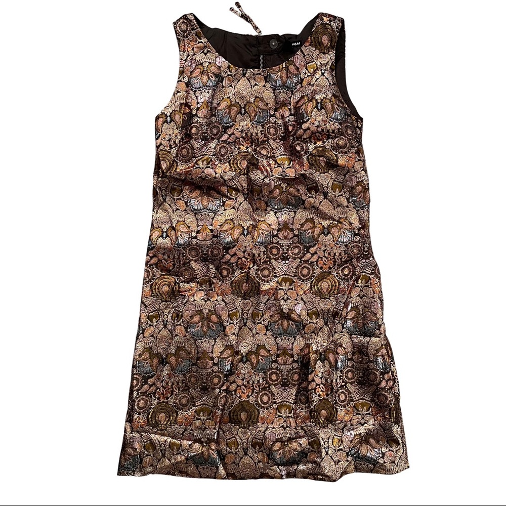 Sleeveless Metallic Dress